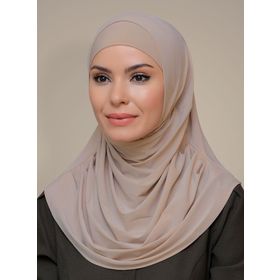 Hürrem Bone Sandy Kendinden Boneli Bej Geçmeli Eşarp