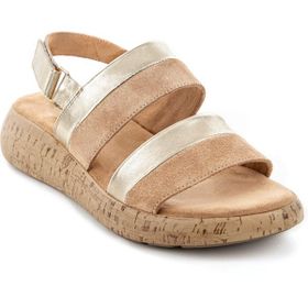 Hush Puppies Lett 624210 0 Altın Anatomik Taban Cırtlı Ayarlanabilir Kadın Sandalet