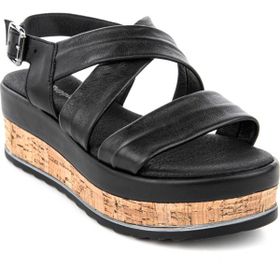 Hush Puppies Mmasi 624234 010 Siyah Anatomik Taban Deri Bantlı Tokalı Kadın Sandalet