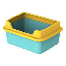 Hwei 48 x 36 x 22,5 cm Sarı Yarı Kapalı Kedi Tuvaleti