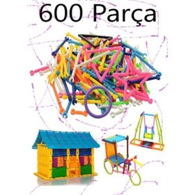 HYD 600 Parça Eğitici Oyuncak Bloklar Bultak Zeka Renk Algı Gelişim Oyuncağı Geometrik Çubuklar Ahşap Yapboz