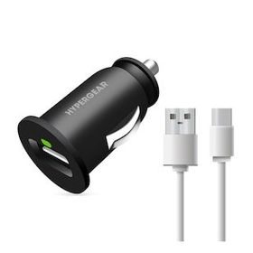 Hypergear 2.1A 2x Hızlı Type C Kablo Siyah Araç Şarj Aleti Set
