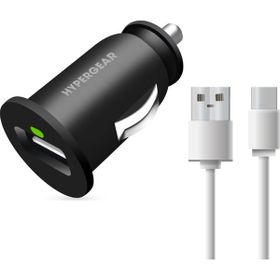 Hypergear 2.1A 2x Hızlı Type C Kablo Siyah Araç Şarj Aleti Set