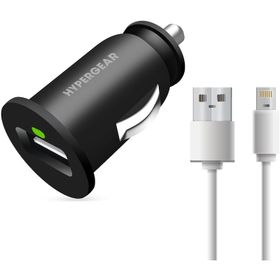 Hypergear 2.1A 2X iPhone Uyumlu Lightning Siyah Hızlı Araç Şarj Aleti Set