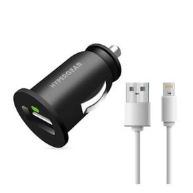Hypergear 2.1A 2X iPhone Uyumlu Lightning Siyah Hızlı Araç Şarj Aleti Set