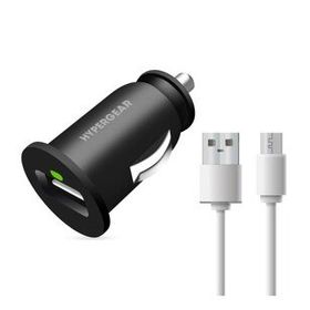 Hypergear 2.1a 2x Micro Kablo Siyah Hızlı Araç Şarj Aleti Set
