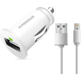 Hypergear 2x İphone Uyumlu Lightning Kablo Beyaz Hızlı Araç Şarj Aleti Set