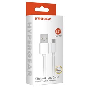 Hypergear Beyaz Micro USB Kablo