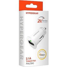 Hypergear Tekli 2.1A 15098 Beyaz Araç Şarjı