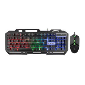 Hytech HKM-X86 Quın Siyah USB Gökkuşağı Zemin Aydınlatmalı Gaming Oyuncu Klavye + Mouse Set