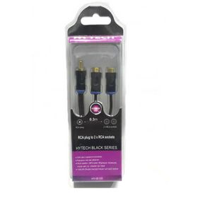 Hytech HY-B100 RCA to 2xRCA Dişi 30 cm Ara Ses Kablosu