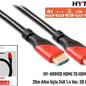 Hytech HY-HDM20 20 mt Altın Uçlu 4K 1.4 3D HDMI Kablo