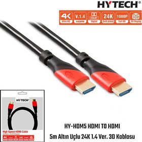 Hytech HY-HDM5 Altın Uçlu 5 mt HDMI Kablo