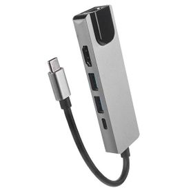 Hytech HY-USBC80 4K 30 Hz Gri Metal Type-C Adaptör