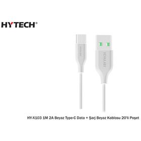 Hytech HY-X103 1M 2A Beyaz Type-C Data Kablo