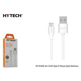 Hytech HY-X108 1 m 2.4A Type-C Beyaz Şarj Kablosu