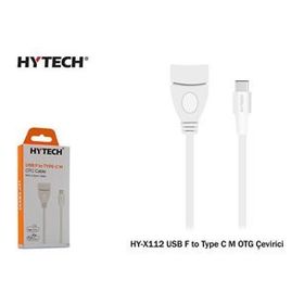 Hytech HY-X112 Beyaz USB F to Type C M OTG Çevirici