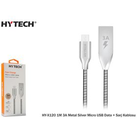 Hytech HY-X120 Metal Silver 1M 3A Micro USB Data