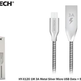 Hytech HY-X120 Metal Silver 1M 3A Micro USB Data