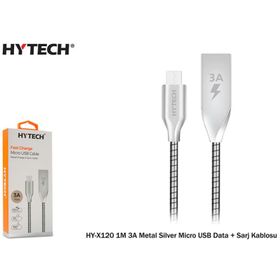 Hytech HY-X120 Metal Silver 1M 3A Micro USB Data