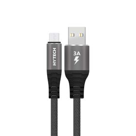 Hytech HY-X2102M 3A Micro Usb 2 m Gri Data Sarj Kablosu