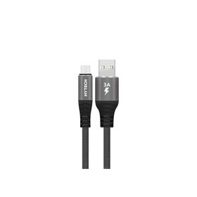 Hytech HY-X2102M 3A Micro Usb 2 m Gri Data Sarj Kablosu