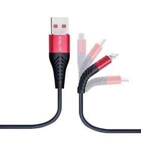Hytech HY-X330 1.2 m 3A Lightning Kırmızı-Siyah Data Kablosu