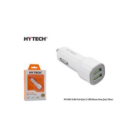 Hytech HY-X40 Beyaz 3.4A Hızlı Şarj 2 USB Araç Şarjı