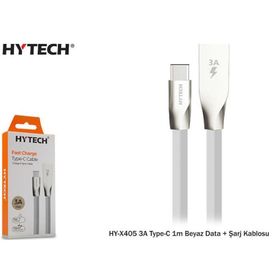 Hytech HY-X405 Siyah 3A Type-C 1M Data + Şarj Kabl