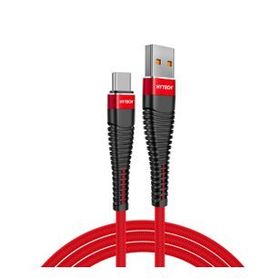 Hytech HY-X425 3A Type-C 1 mt Kırmızı Data Şarj Kablosu