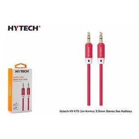 Hytech HY-X70 1 m Kırmızı 3.5 mm Stereo Ses Kablosu