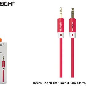Hytech HY-X70 1 m Kırmızı 3.5 mm Stereo Ses Kablosu
