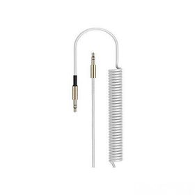 Hytech HY-X74 1m Beyaz 3.5mm Stereo Spiralli Ses Kablosu