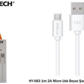 Hytech HY-X83 1 m 2A Micro Usb Beyaz Şarj Kablosu