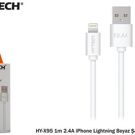 Hytech HY-X95 1 m 2.4A iPhone Lightning Beyaz Şarj Kablosu