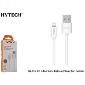 Hytech HY-X95 1 m 2.4A iPhone Lightning Beyaz Şarj Kablosu