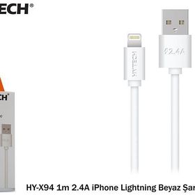 Hytech HY-X98 2m 2.4A iPhone Lightning Beyaz Şarj Kablosu