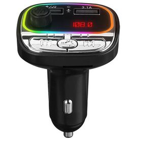 Hytech HY-XCB40 Çift USB 5V 3.1 A Rainbow Işıklı Led Ekran TF Kartlı V5.0 Bluetooth FM Transmitter