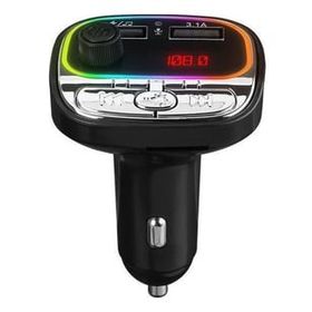 Hytech HY-XCB40 Çift USB 5V 3.1 A Rainbow Işıklı Led Ekran TF Kartlı V5.0 Bluetooth FM Transmitter