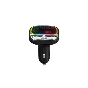 Hytech HY-XCB40 Çift USB 5V 3.1 A Rainbow Işıklı Led Ekran TF Kartlı V5.0 Bluetooth FM Transmitter