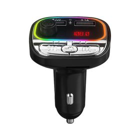 Hytech HY-XCB40 Çift USB 5V 3.1 A Rainbow Işıklı Led Ekran TF Kartlı V5.0 Bluetooth FM Transmitter