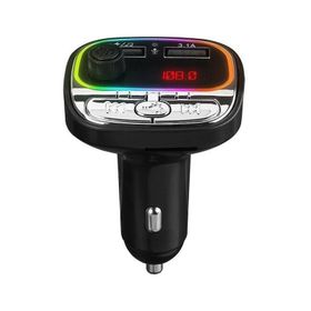 Hytech HY-XCB40 Çift USB 5V 3.1 A Rainbow Işıklı Led Ekran TF Kartlı V5.0 Bluetooth FM Transmitter