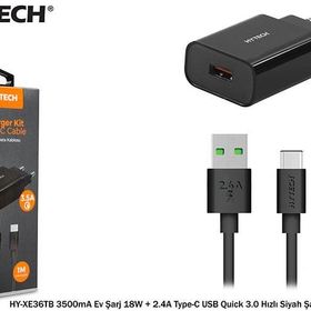 Hytech HY-XE36TB 3500mA Siyah Şarj Adaptör Seti