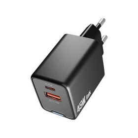 Hytech Hy-Xeg45 Type Usb-C 45W Pd + 18W Usb Qc 3.0 Gan Siyah Hızlı Ev Şarj Adaptörü