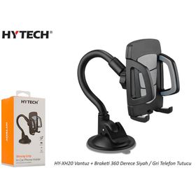 Hytech HY-XH20 Siyah Gri Vantuz + Braketi 360 Derece Telefon Tutucu