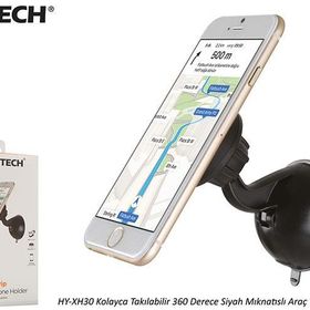 Hytech HY-XH30 Siyah Kolayca Takılabilir 360 Derece Mıknatıslı Telefon Tutucu