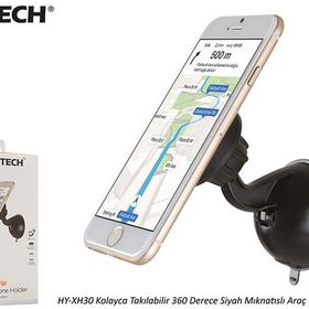 Hytech HY-XH30 Siyah Kolayca Takılabilir 360 Derece Mıknatıslı Telefon Tutucu