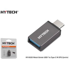 Hytech HY-XO20 Gümüş Metal Gövde USB f to TYPE C M OTG Ç Çevirici