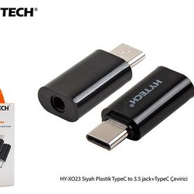 Hytech HY-XO23 Siyah Plastik Typec To 3.5 Jack typec Çevirici
