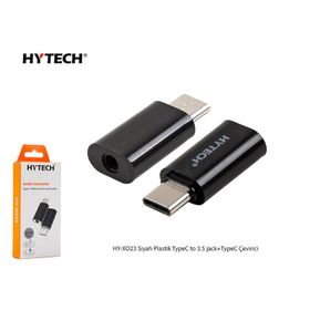 Hytech HY-XO23 Siyah Plastik Typec To 3.5 Jack typec Çevirici